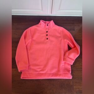 J. Crew $158 women’s size medium m med hot pink fleece 3/4 button